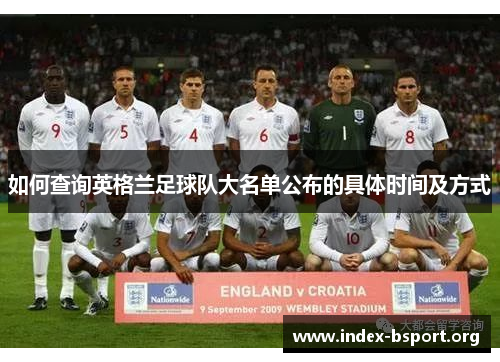 如何查询英格兰足球队大名单公布的具体时间及方式